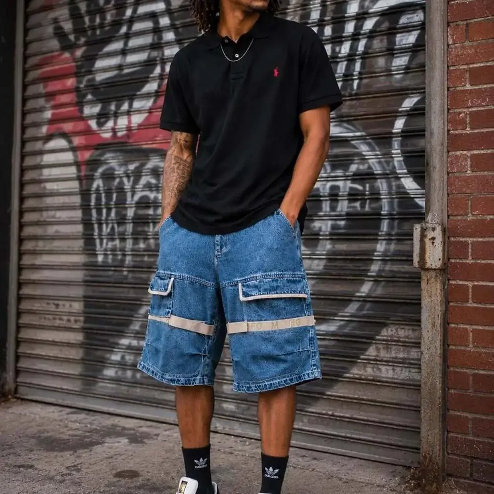 Marithe Francois Girbaud Y2K Baggy Cargo Denim Shorts